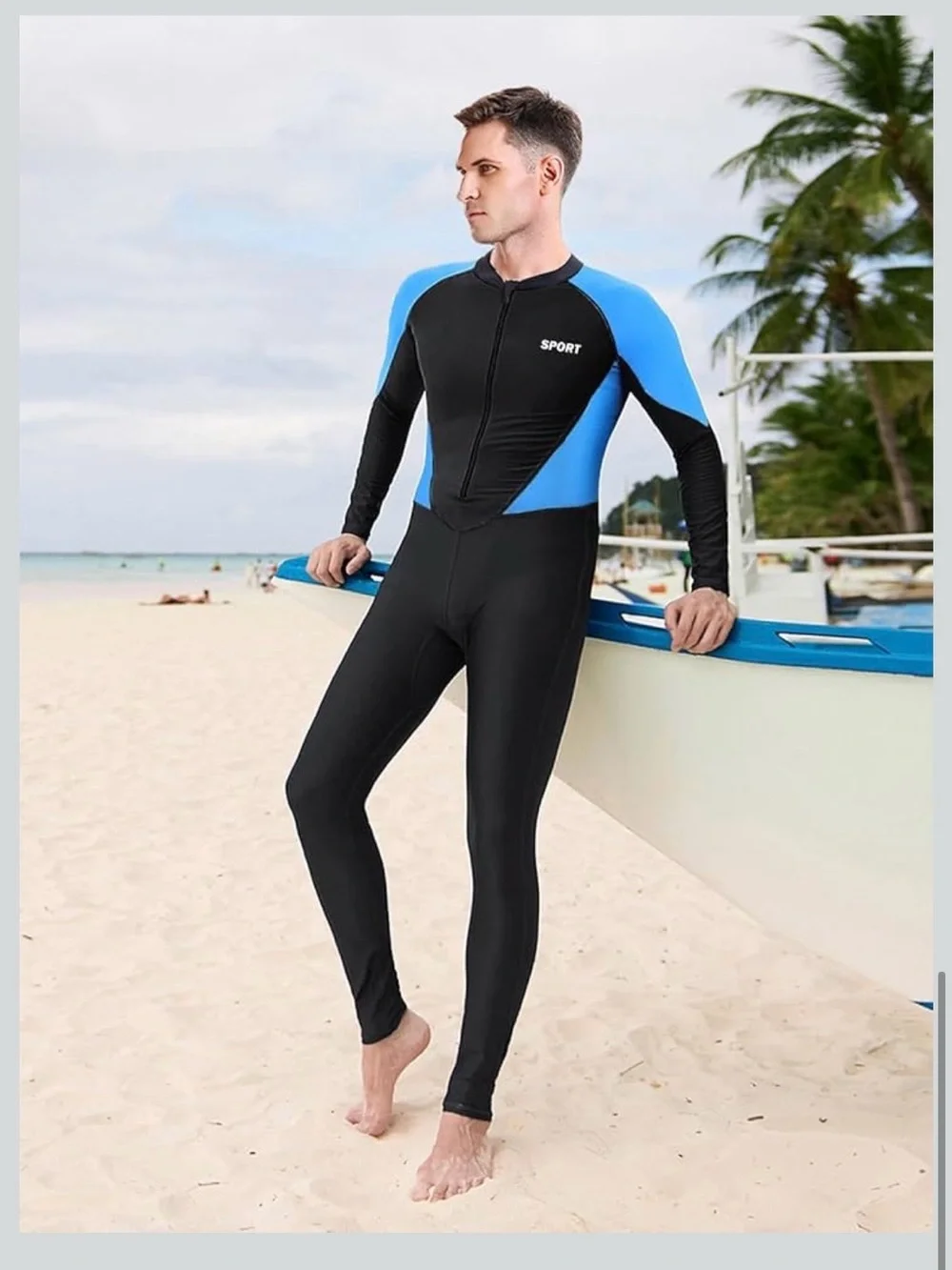 Dive Skins unisex Suit Thin Full Body Swimsuit for Surfing Swim 2XL. 2436/bb11-1